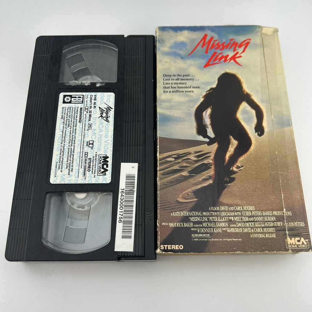 Missing Link VHS MCA Universal Home Video Bigfoot Sasquatch Film RARE